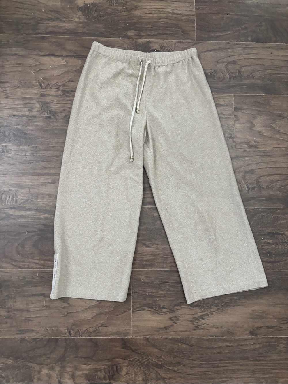 St. John Neutral Sparkle Knit Waistband Pants